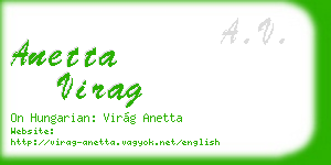 anetta virag business card
