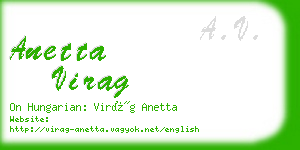 anetta virag business card